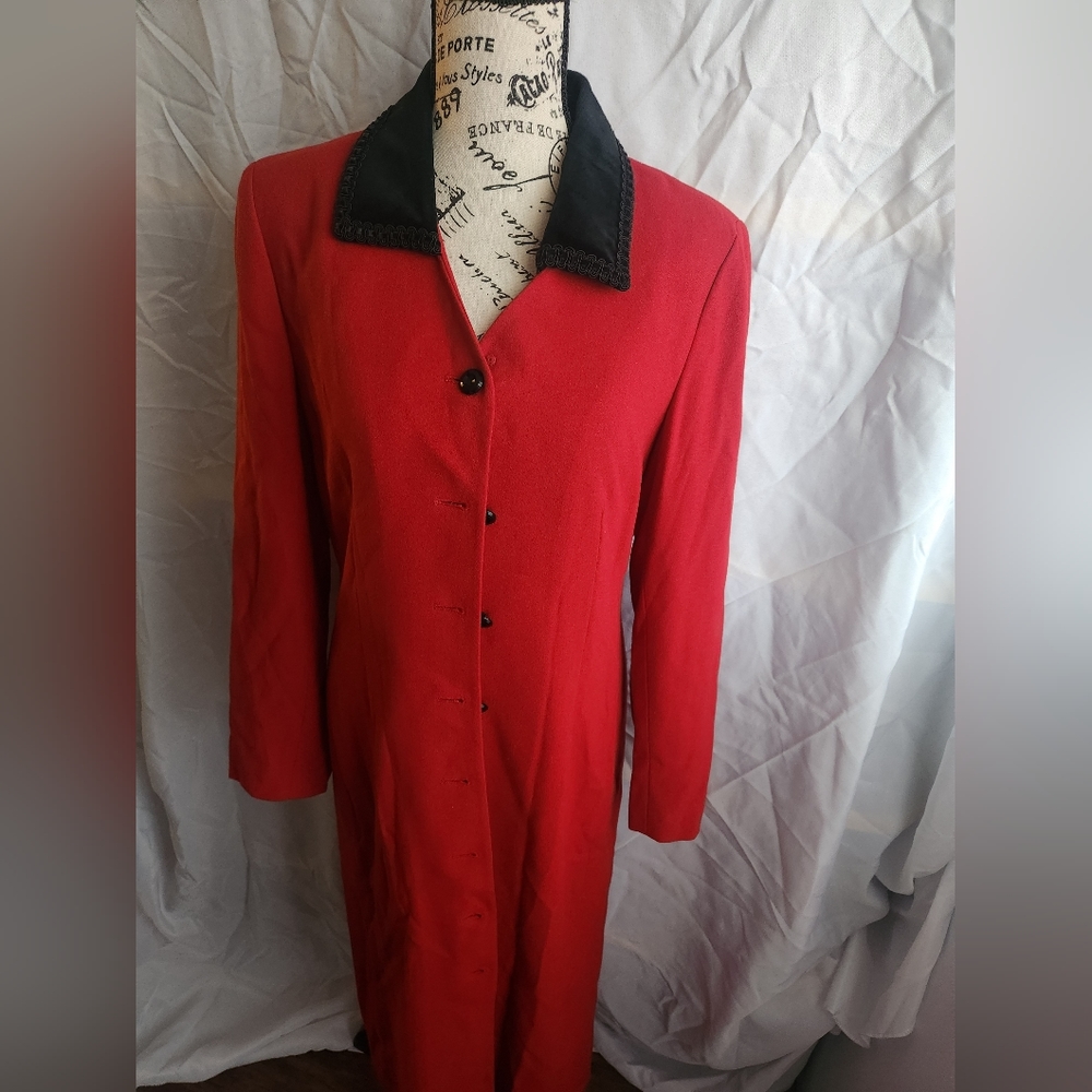 Kasper A.S.L. size 8 Red Dress Coat